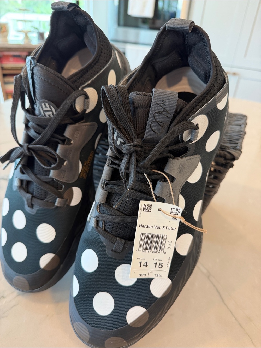 James Harden Polka Dot Harden Vol. 5 Futur Basketball Shoes - Black & White